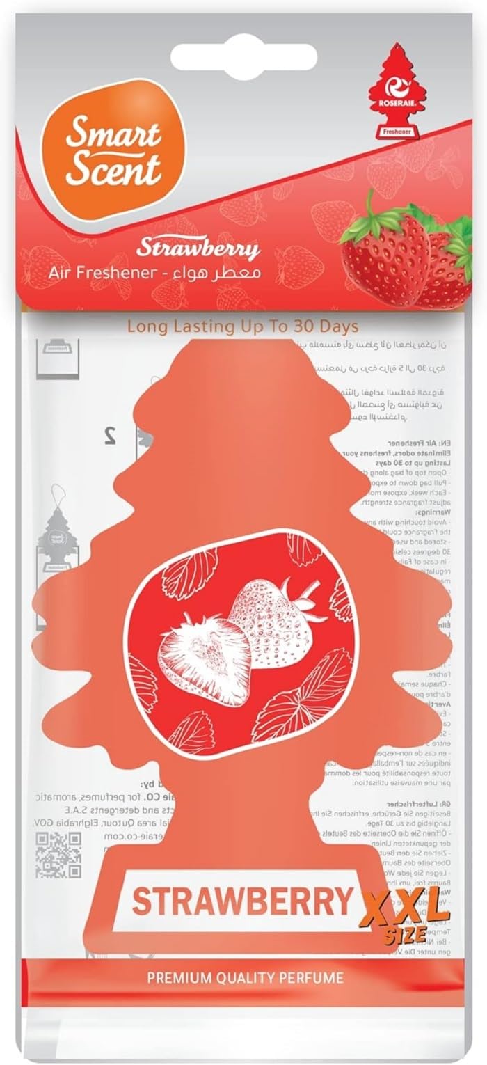 M.Store Roseraie 1244 Strawberry Scented Car Air Freshener 10 ml, Multicolor
