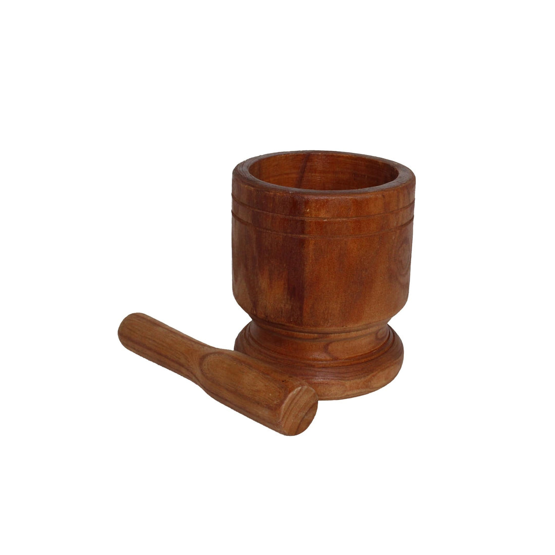 IMUSA USA LIS-009 5'' Wide Wood Jumbo Mortar & Pestle