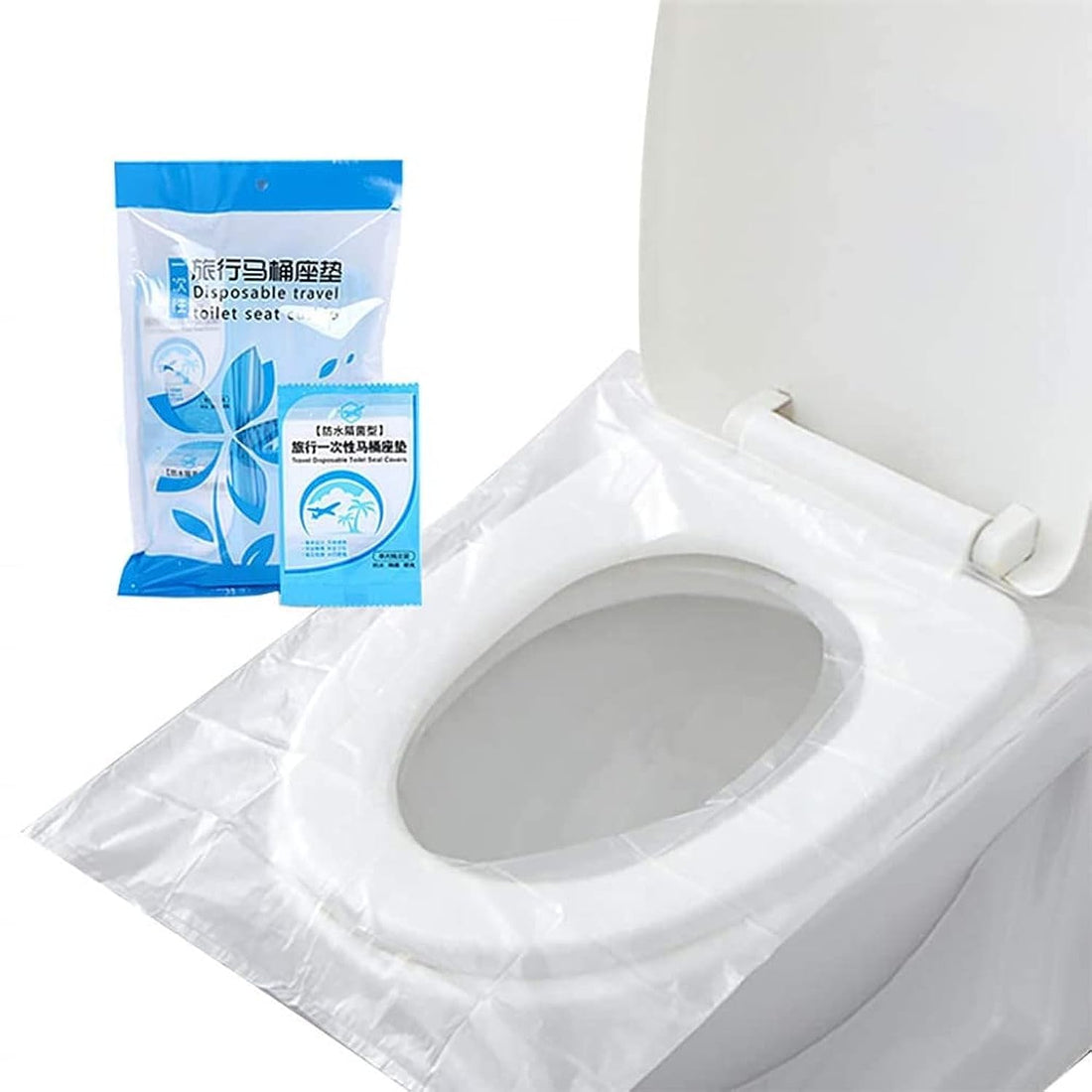 50 PCS Disposable toilet seat cover,Travel Disposable Toilet Seat Cover,Waterproof Portable WC Pad Toilet Mat For Baby Pregnant Mom,Independent Packing,Travel Accessories