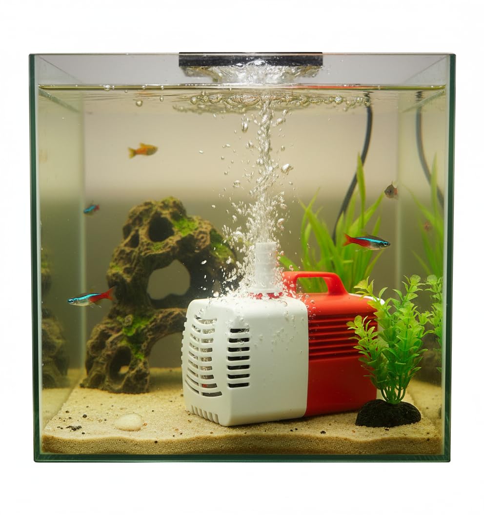 Pump, Water, Submersible Pump, 100W High Efficiency Continuous Flow, Ideal for Water Pumping in Aquatic Systems, Up to 2 Meters, Aquarium Water, Submersible Pump for Pond, Motor for Fountain,