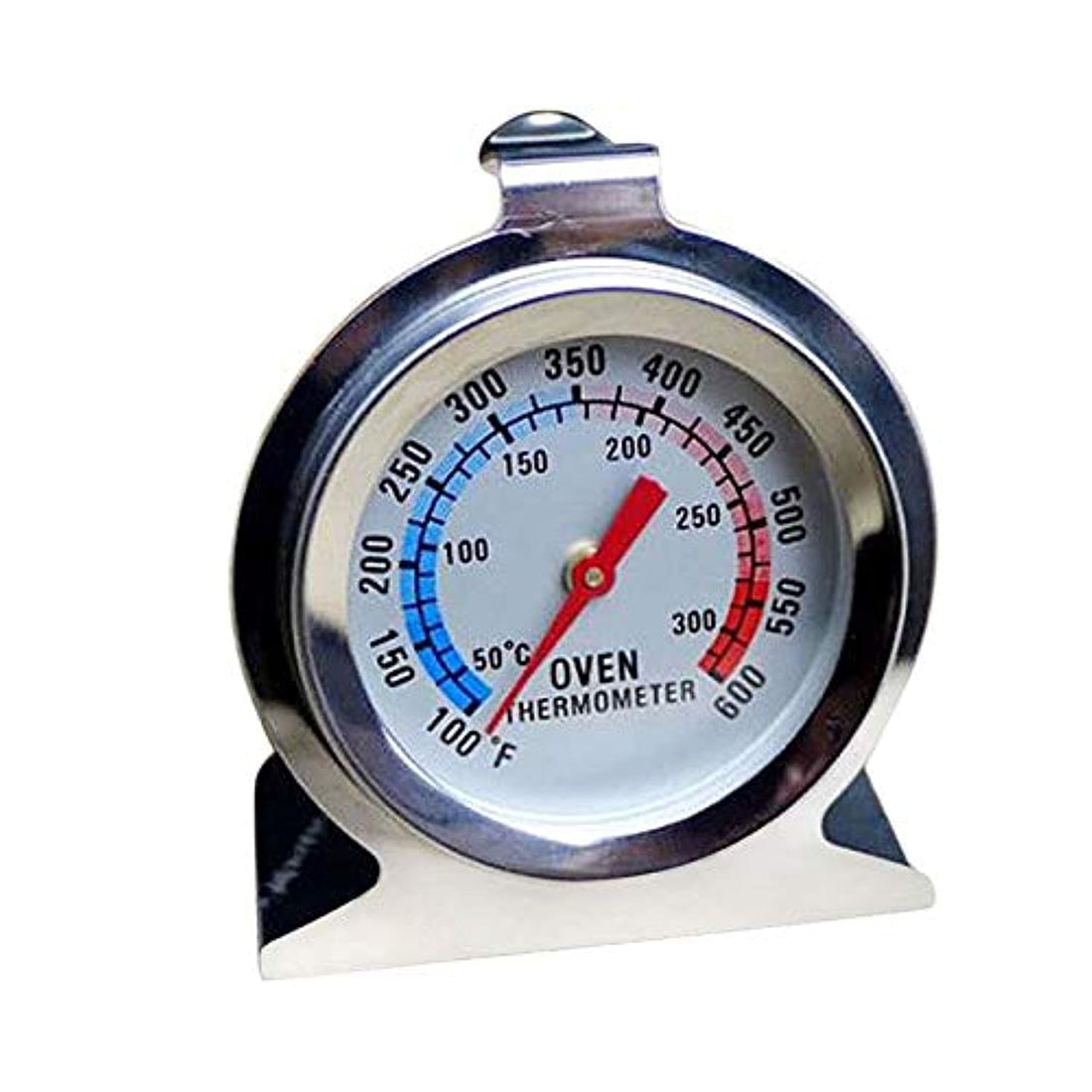 Stainless steel oven seat thermometer