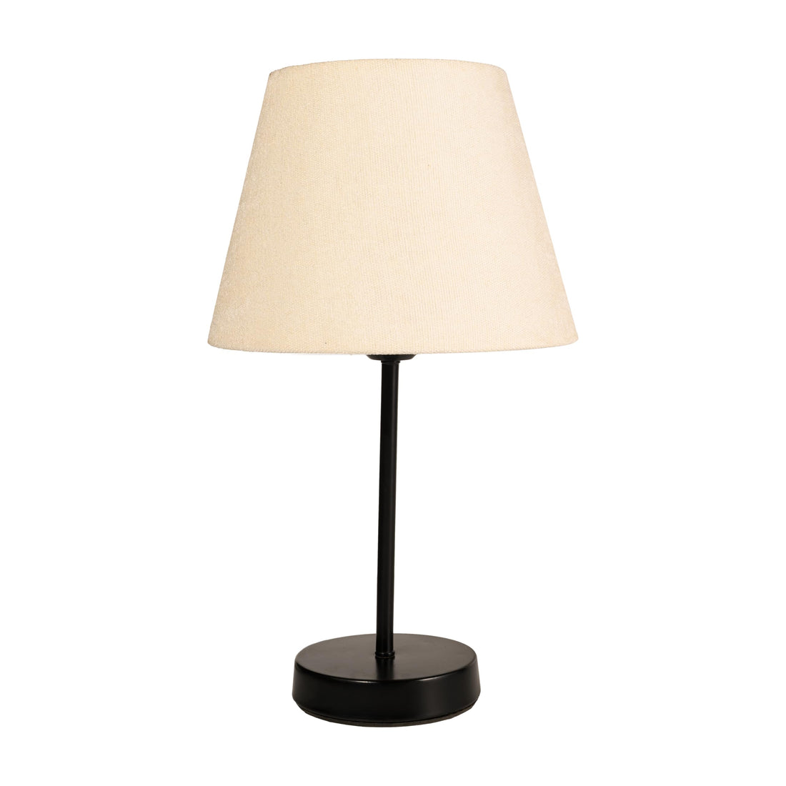 El Rawda Lighting - Elegant Beige Metal Table Lamp with Unique Fabric Shade - RL-TL-B-040