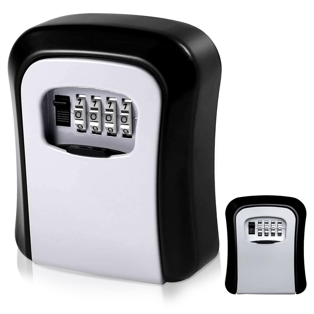 SULIVES Key Safe Wall Mounted, Heavy Duty Lock Box for Indoor/Outdoor Use, Police Approved, 4-Digit Combination Code, Weatherproof and Waterproof, Secure Key Storage Solution