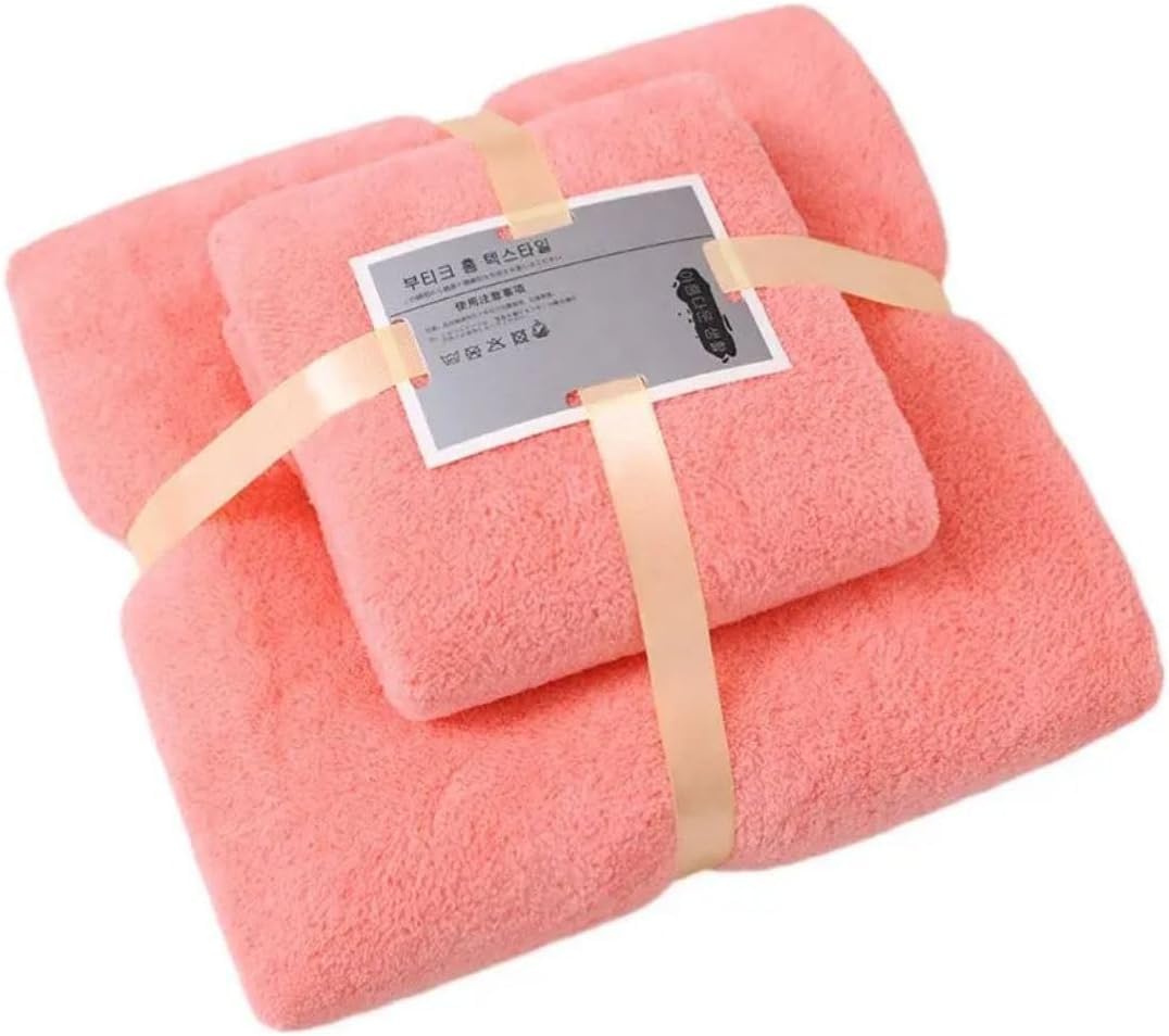 Generic, Luxury Bridal Towel Set - 2 Pieces - Made of Microfiber - Velvet Soft Side and Buttery Side - Soft and Elegant Bath Towels - Multiple colors, 30369