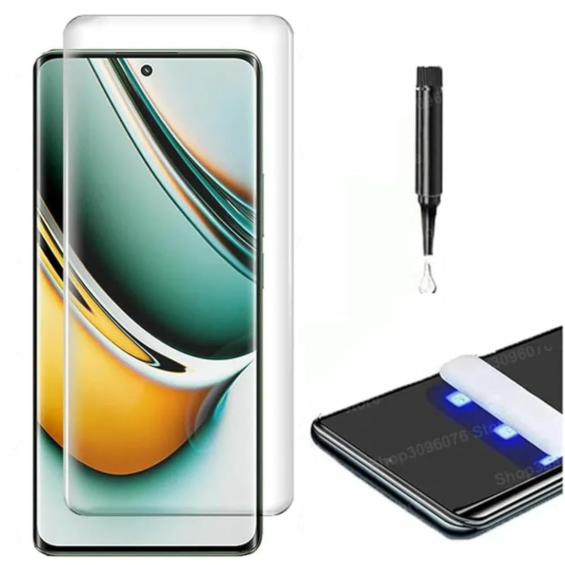 Dl3 Mobilak Full Glass Screen Protector for Realme 11 Pro/Pro Plus 5G - UV Tempered Glass Full Glue Cover With Fingerprint Unlock