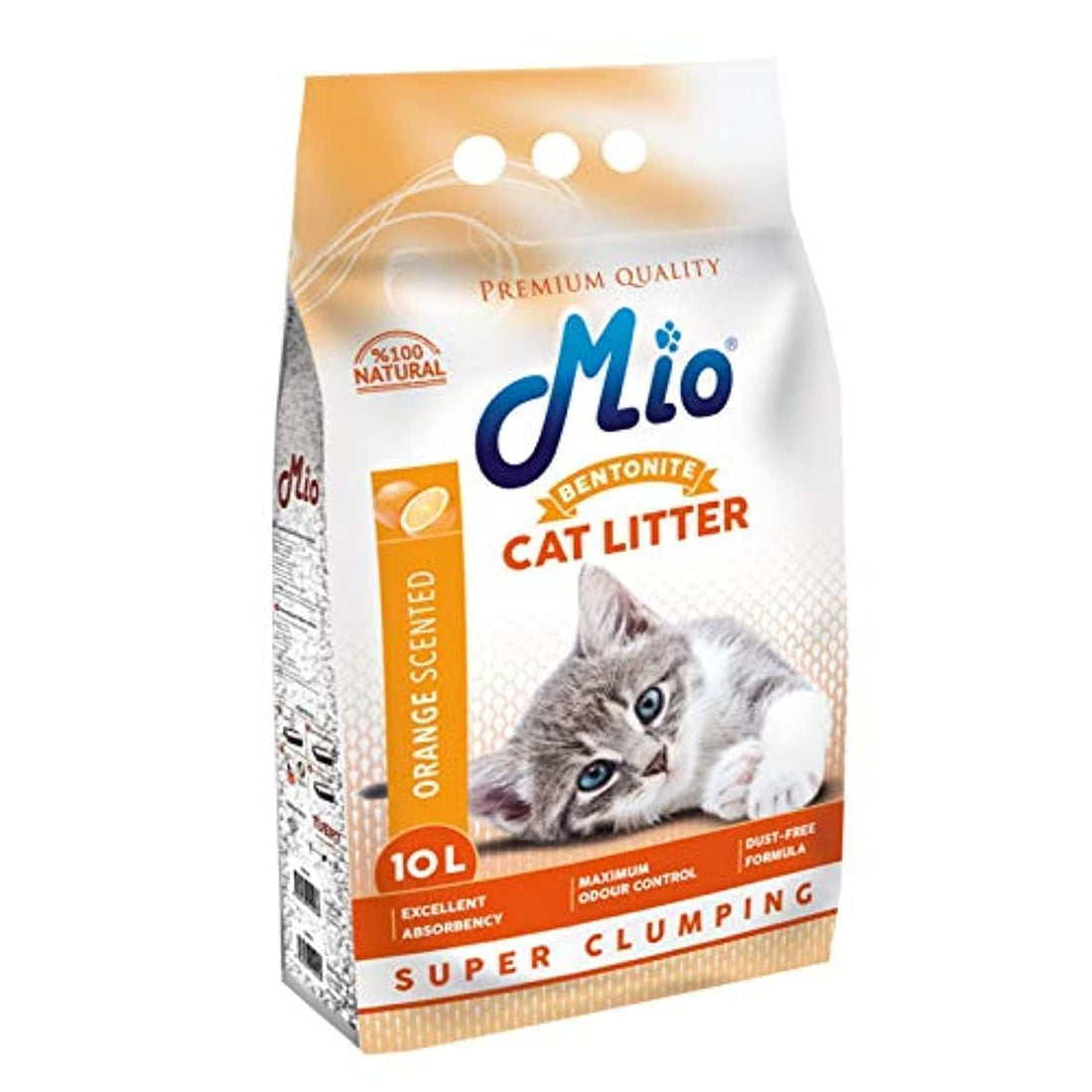 Mio Cat Litter Orange Scented Super Clumping 10L