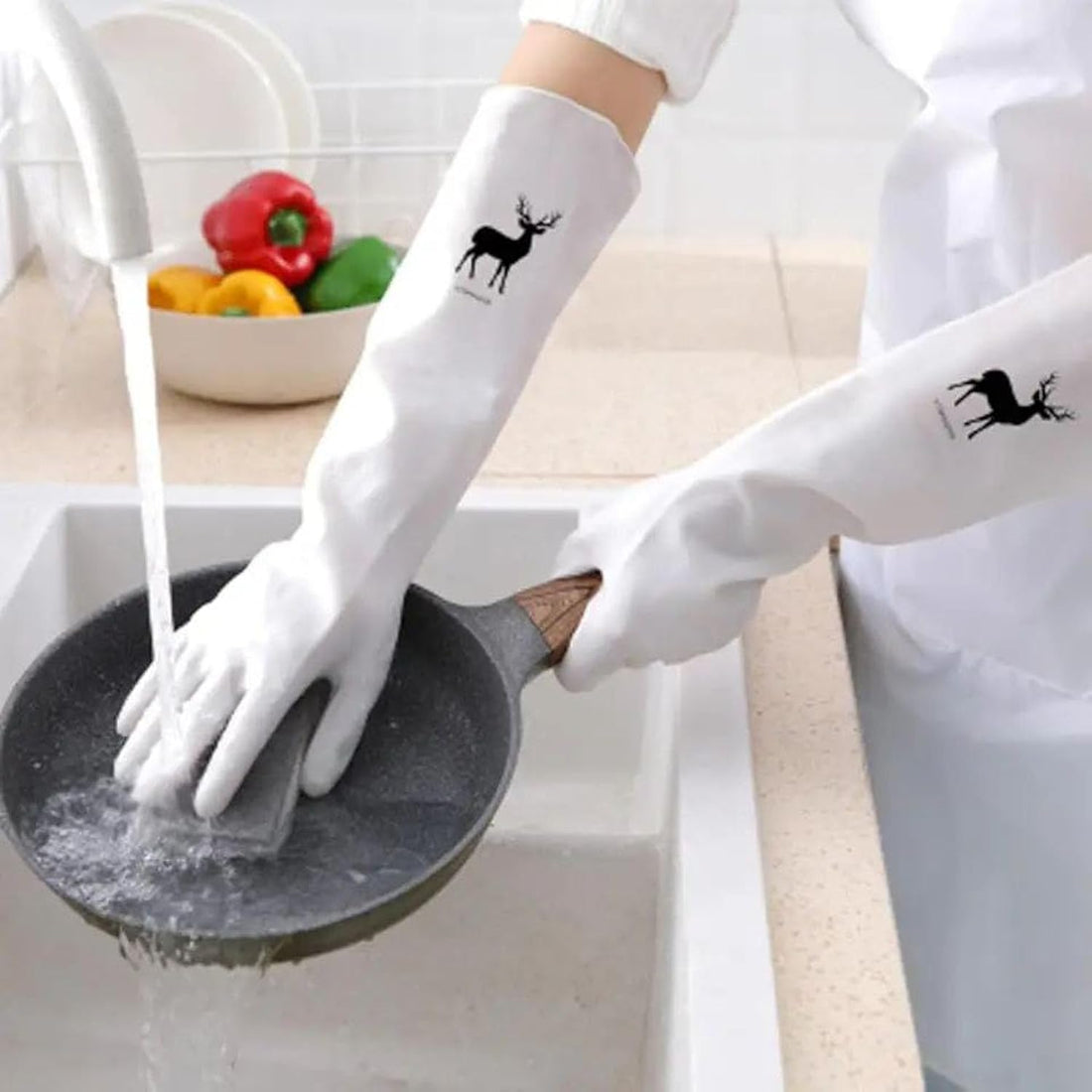 Dishwashing Gloves Better Grip Effective Cleaning Easy To Clean Reliable Waterproof Household Cleaning Tool Kitchen Gloves