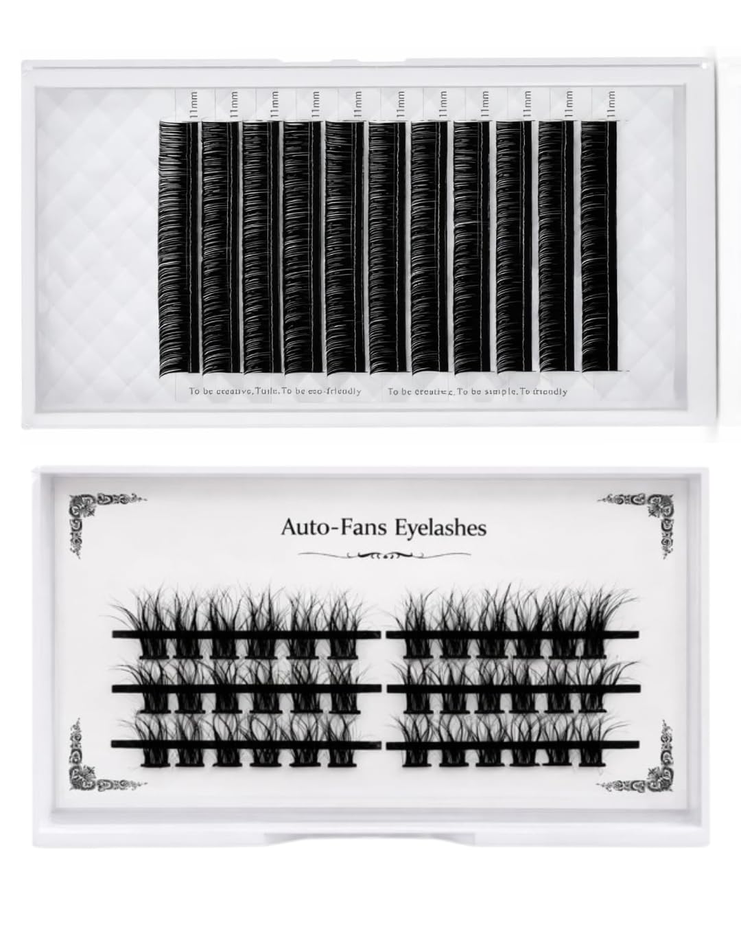 Eyelash Extensions Set 0.07C 11mm Hair by Hair Individual Lashes & Curly A Light Volume Lashes, Soft Lightweight Natural Curly Lash Extensions for Salon and Home Use