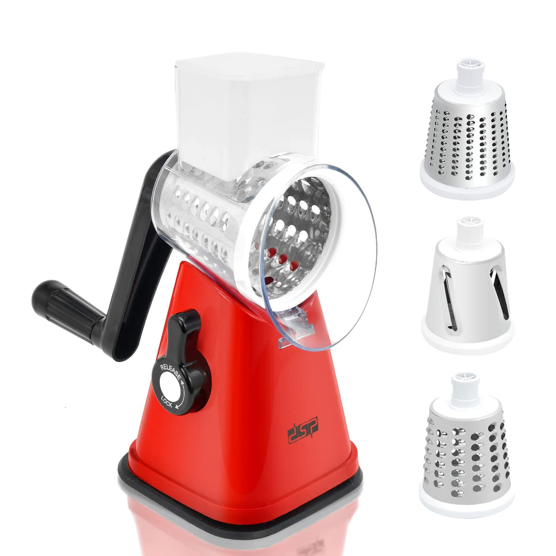 DSP Kitchenware Manual Food Processor (Red)