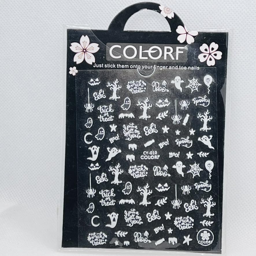 Premium Nail Stickers for Nail Art – Self Adhesive Luxury Nail Decals for Manicure & Press On Nails (Halloween Stickers)