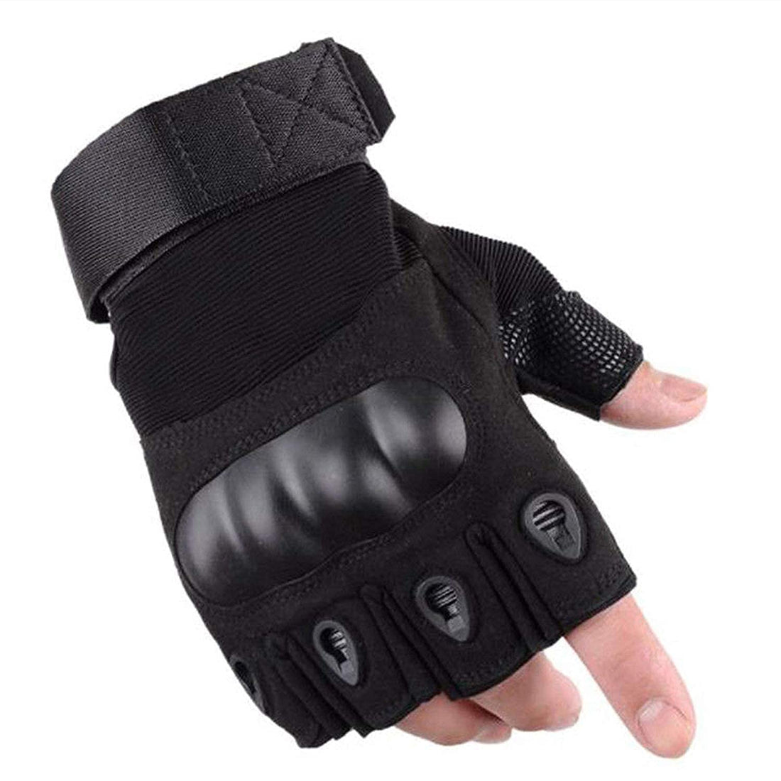 Half Finger Glove Multi Sports for Tactical Fingerless Cycling Gloves Non-Slip Half Finger Hands Protector Army Military Bicycle Motocross Combat Glove Fitness Gym