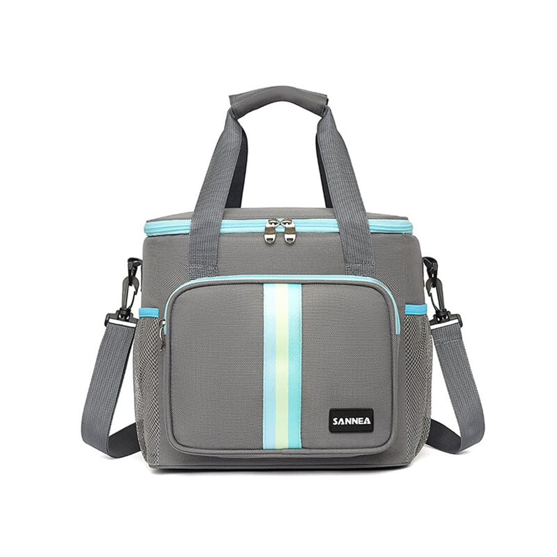 Lunch Bag 15 L Insulated Cooler Bag Waterproof Leakproof Thermal Food Tote for Work School Picnic Travel, BB-529 (Grey)