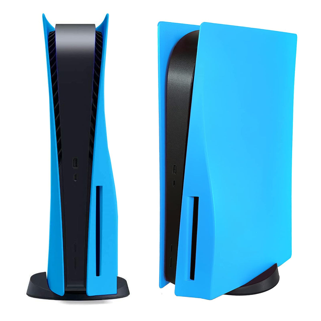 Disc Edition Face Plates Cover Skins Shell Panels for PS5 Console, Playstation 5 Accessories Faceplate Protective Shell Replacement Plate Dustproof Anti-Scratch (Disc Starlight Blue)