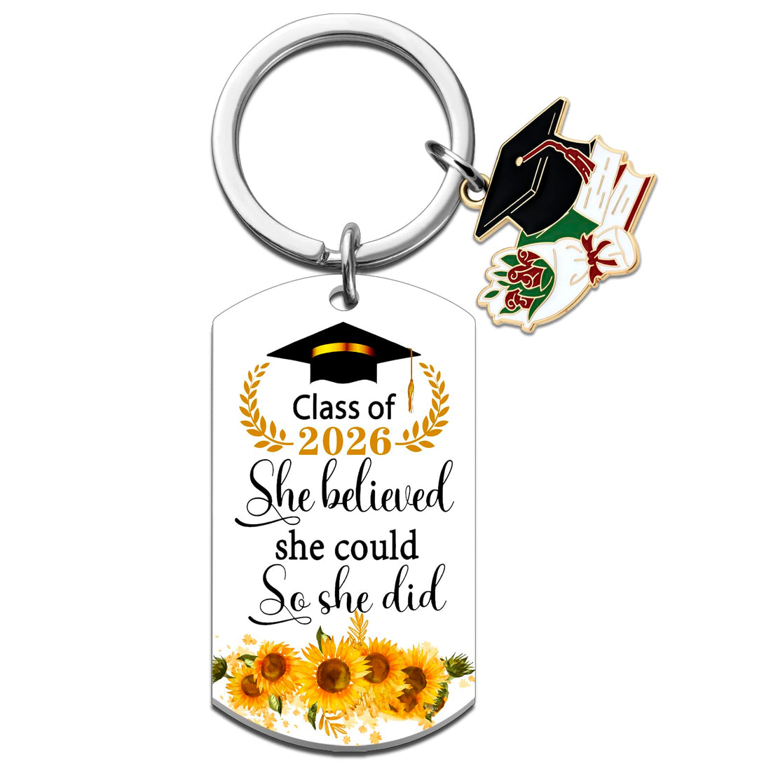 Graduation Gifts for Her Class of 2026 Keychain 2026 College Graduation Gifts for Women High School Graduate Gift for Her Masters Degree University Senior Student Grad Gift for Her