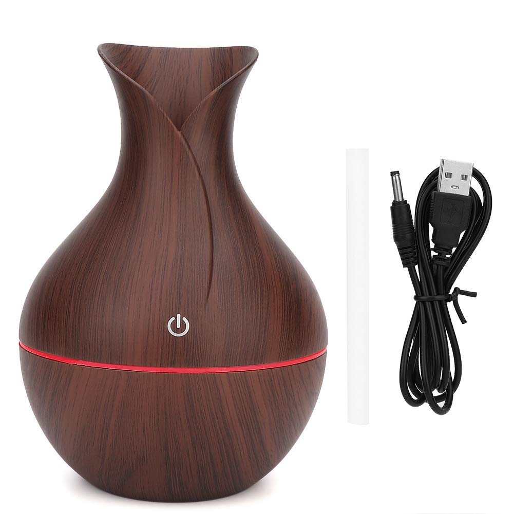 Tangxi Oil Diffuser Humidifier, 7 Colors USB LED Ultrasonic Aroma Diffuser Essential Oil Diffuser Humidifier for Home/Liveing Room, Ultrasonic Aromatherapy Diffuser((Dark Wooden Grain))