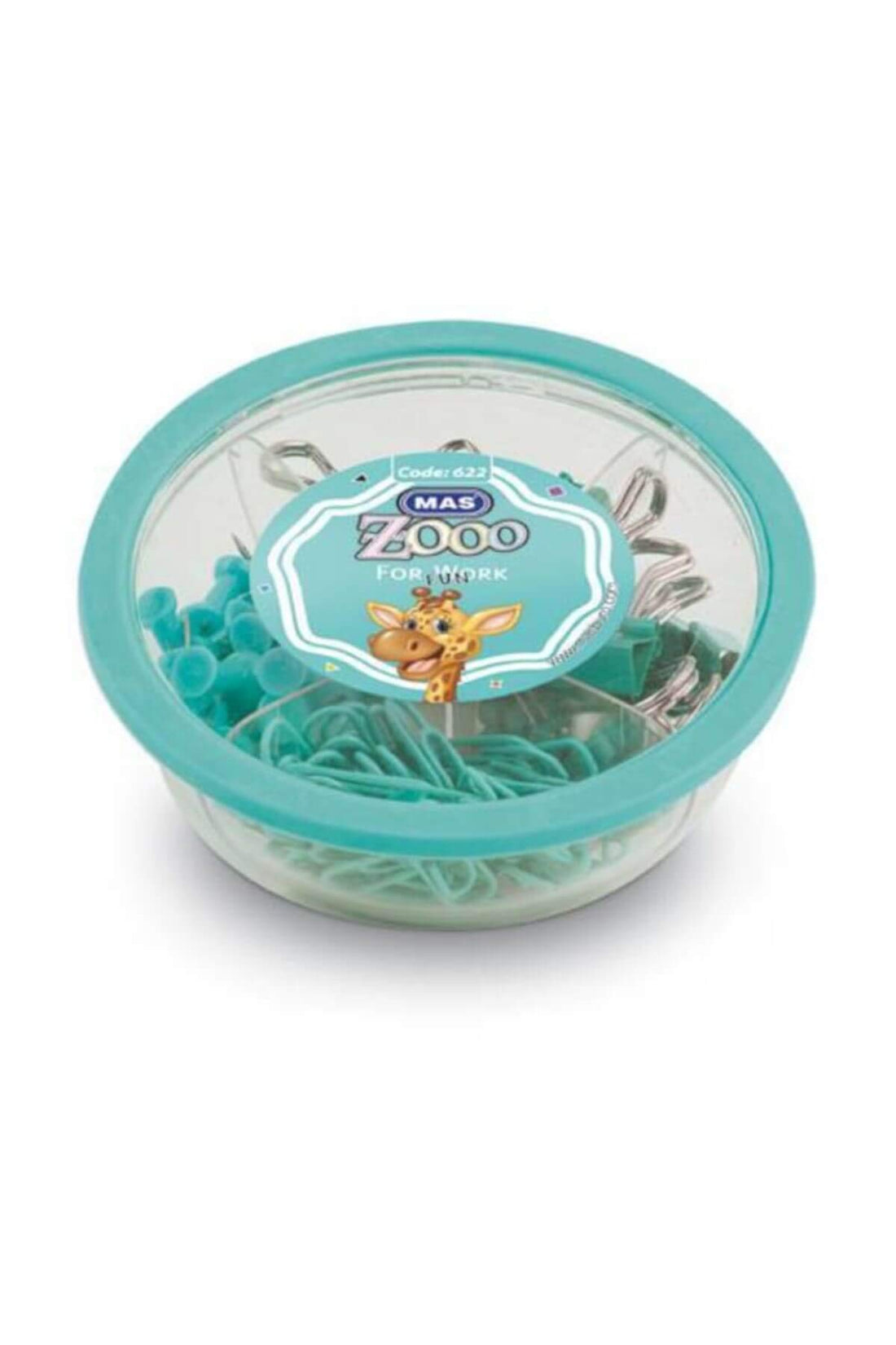 Mass Plastic Pins Box Turquoise Set Of 4 Pins Perspective Pin + Round Pin + Bulldog + Clips Pin Model 622
