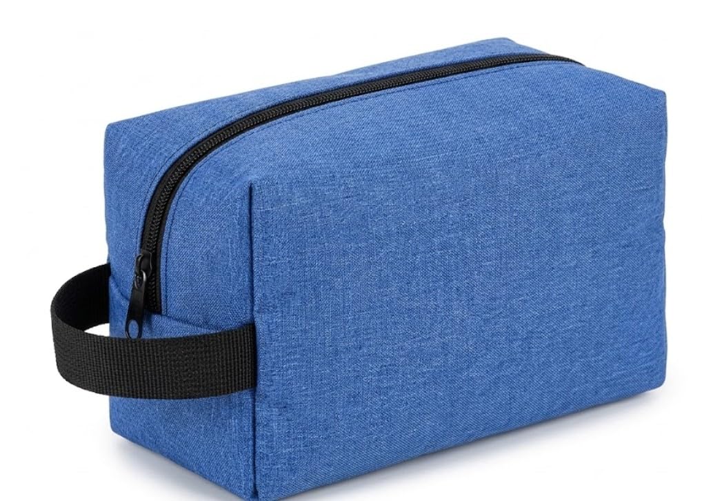 Cosmetic Bag - Potions and Lotions Organizer for Travel Size Toiletries - Loaf Pouch Storage for Makeup, Brushes, & Accessories -blue