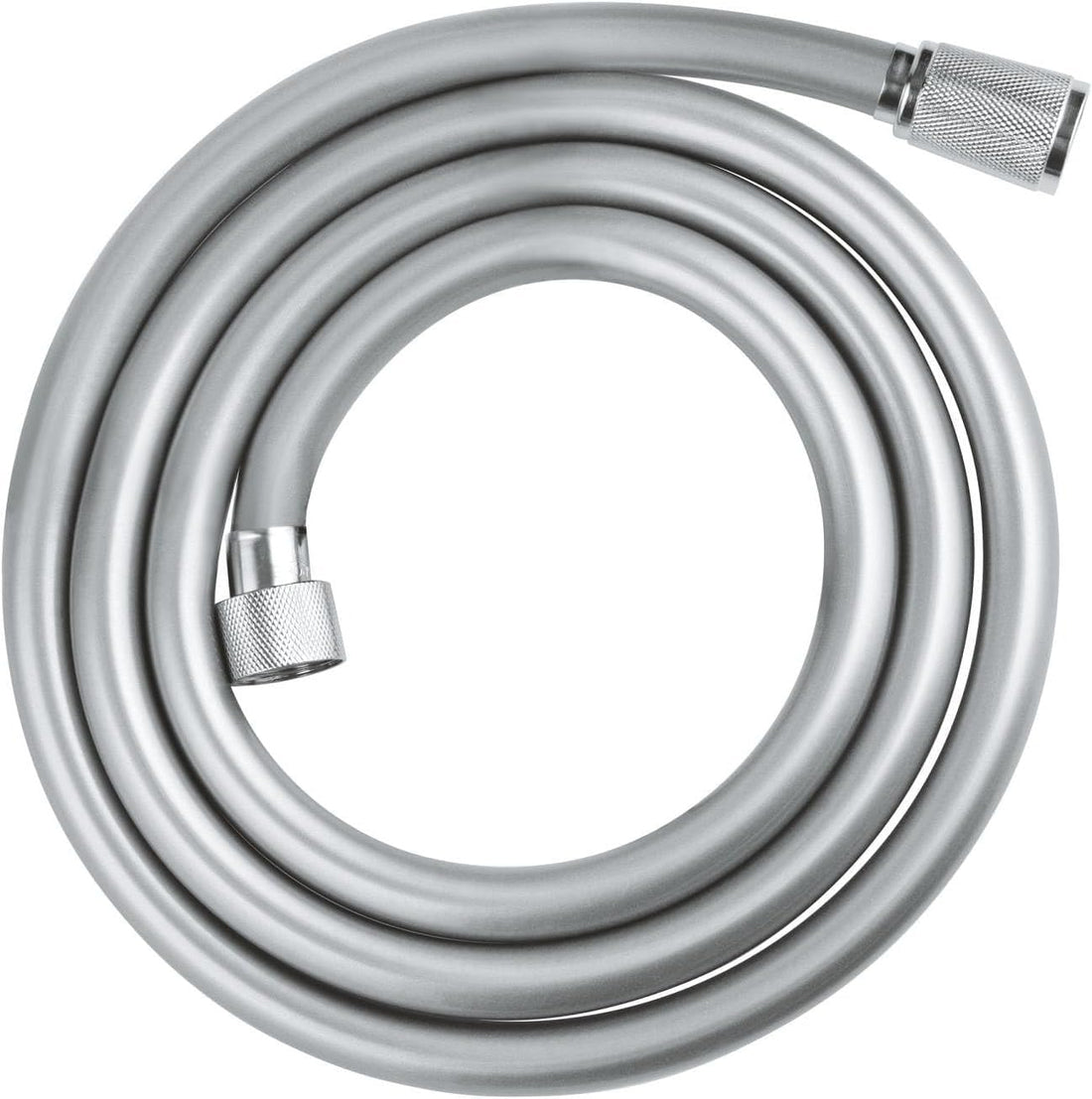 Soft Shower Hose 1.5m (150cm) Chrome Plated - Flexible Anti-Twist Shower (360°), Universal 1/2" Connection, Pressure and Heat, Silver