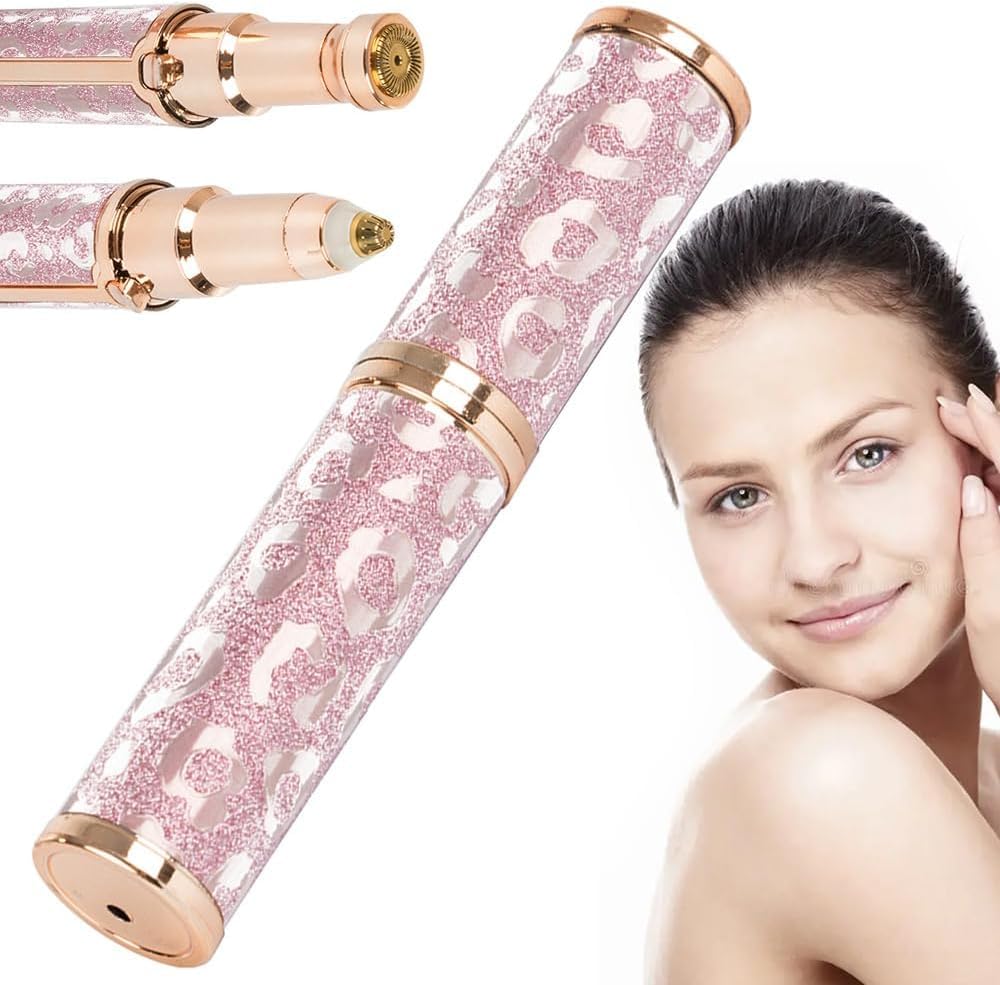 Facial & Eyebrow Hair Remover for Women, 2 in 1 Electric Face and Body razor, Eyebrow Trimmer Hair Remover, Stylish and Portable, Fast & Ideal for all Occasion, HX-206 (Pink)