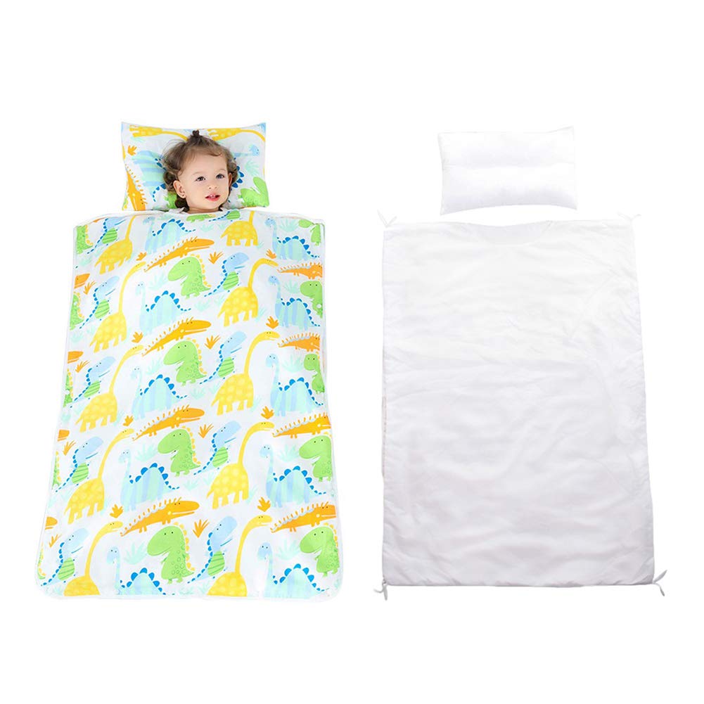 Moro Moro 3 All Season Kids Sleeping Bag - Gauze Muslin Cotton Slumber Bag Quilt 47X35Inch - Cartoon Baby Dinosaur Wearable Blanket With Detachable Cotton Liner - Gifts For Boys Girls 2-6 Year Old