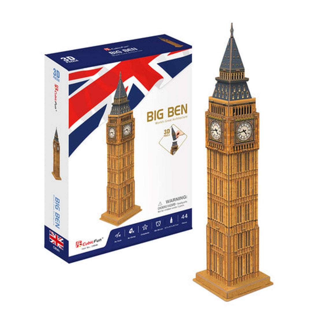 Cubic Fun London Big Ben 3D Puzzle 30 Pieces boy toys, girl toys, birthday gift, Christmas gift, growth, fun, for kids.