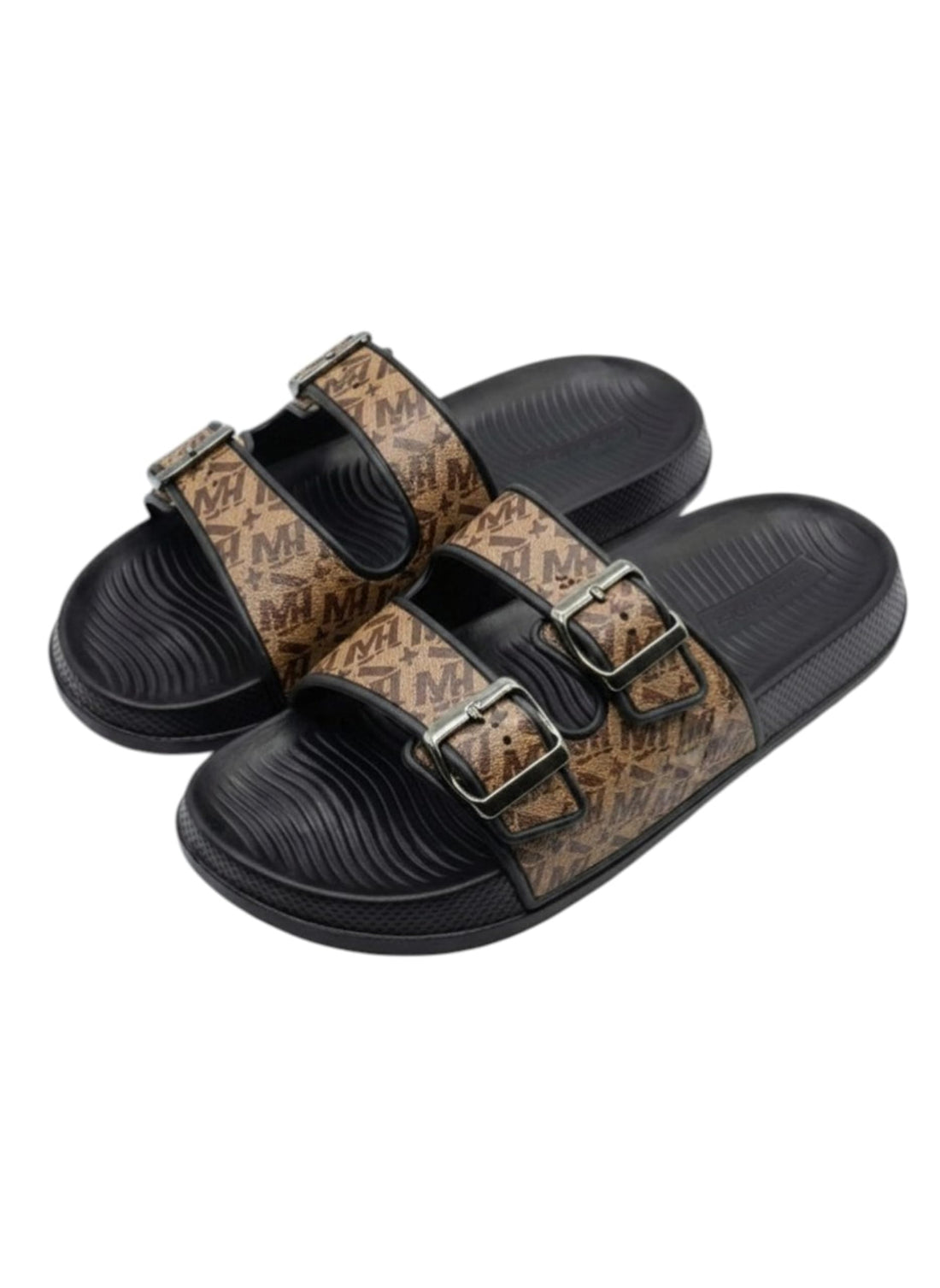 Romba Sport Faster Sandals for Men and Youth with Two Adjustable Straps, Non-Slip Comfort Sole, Black Contrast Pattern