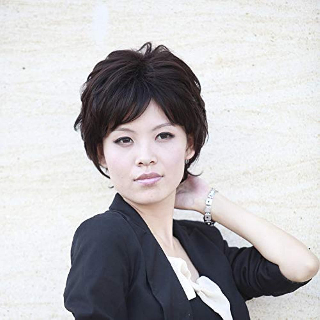 ECIF Women Black Color Short Wig