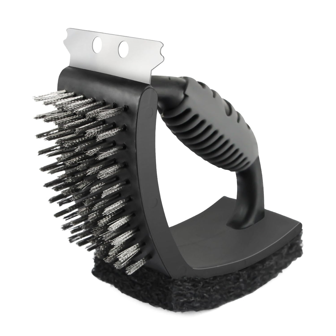 BBQ Brush (for BBQ Cleaning) 3-in-1 Right Angle Wire Brush for Outdoor Grills, BBQ Grills, BBQ Nets, BBQ Plates (BBQ Steel Wire Brush)
