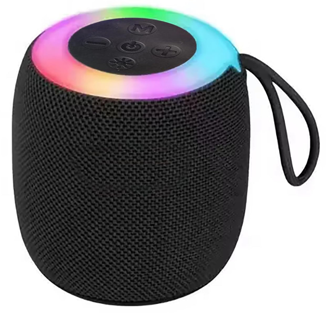 KM Technology XertMt Led JL-28 Mini For Kids & Adults (Portable) Wireless Bluetooth Speaker, RGB Light, USB, TF Card, FM Radio - Black