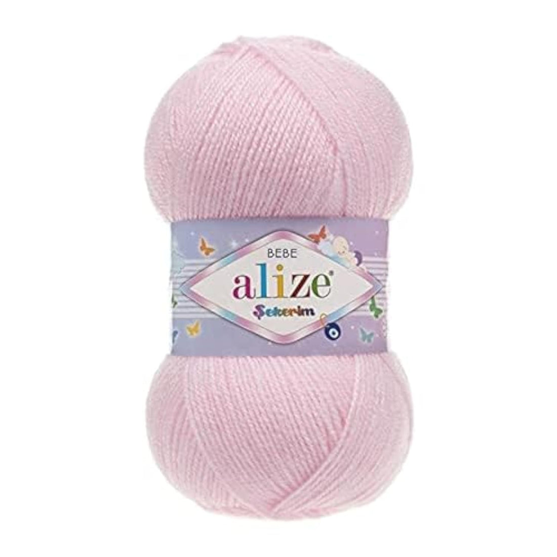 Alize SEKERIM BEBE Powder Pink 184 - Crochet and Knitting Yarn