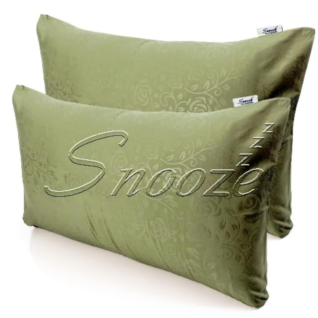 Snooze Jakared microfiber set of 2 pillowcases 50 * 70 cm - Dark green (flowery design)