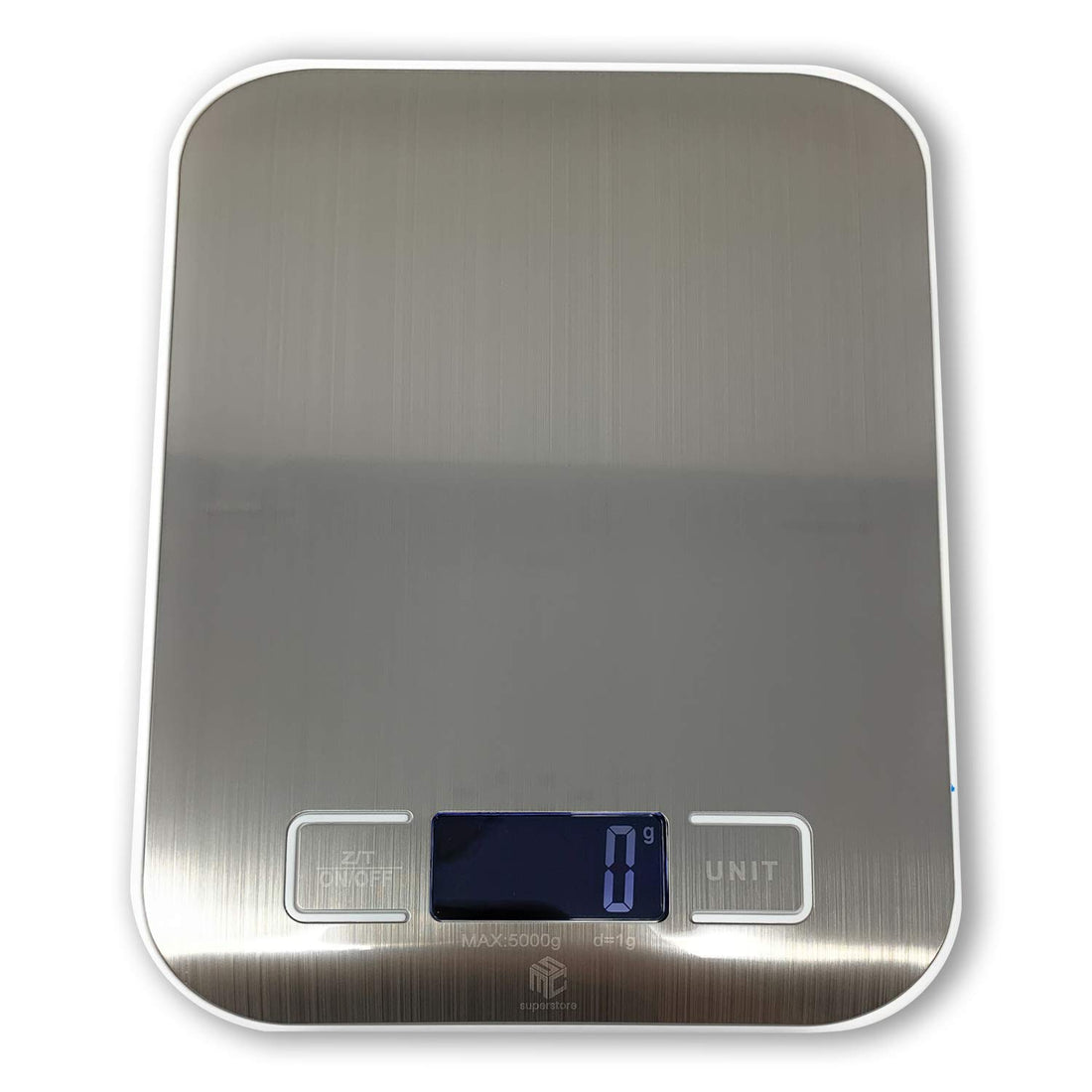 WIWUE GUO Digital Food Kitchen Scale Baking, Cooking, Keto and Meal Prep, Small, 304 Stainless Steel, High Precise Measuring Scale for Food Ounces and Grams, Blue Surface with Backlit LCD Display