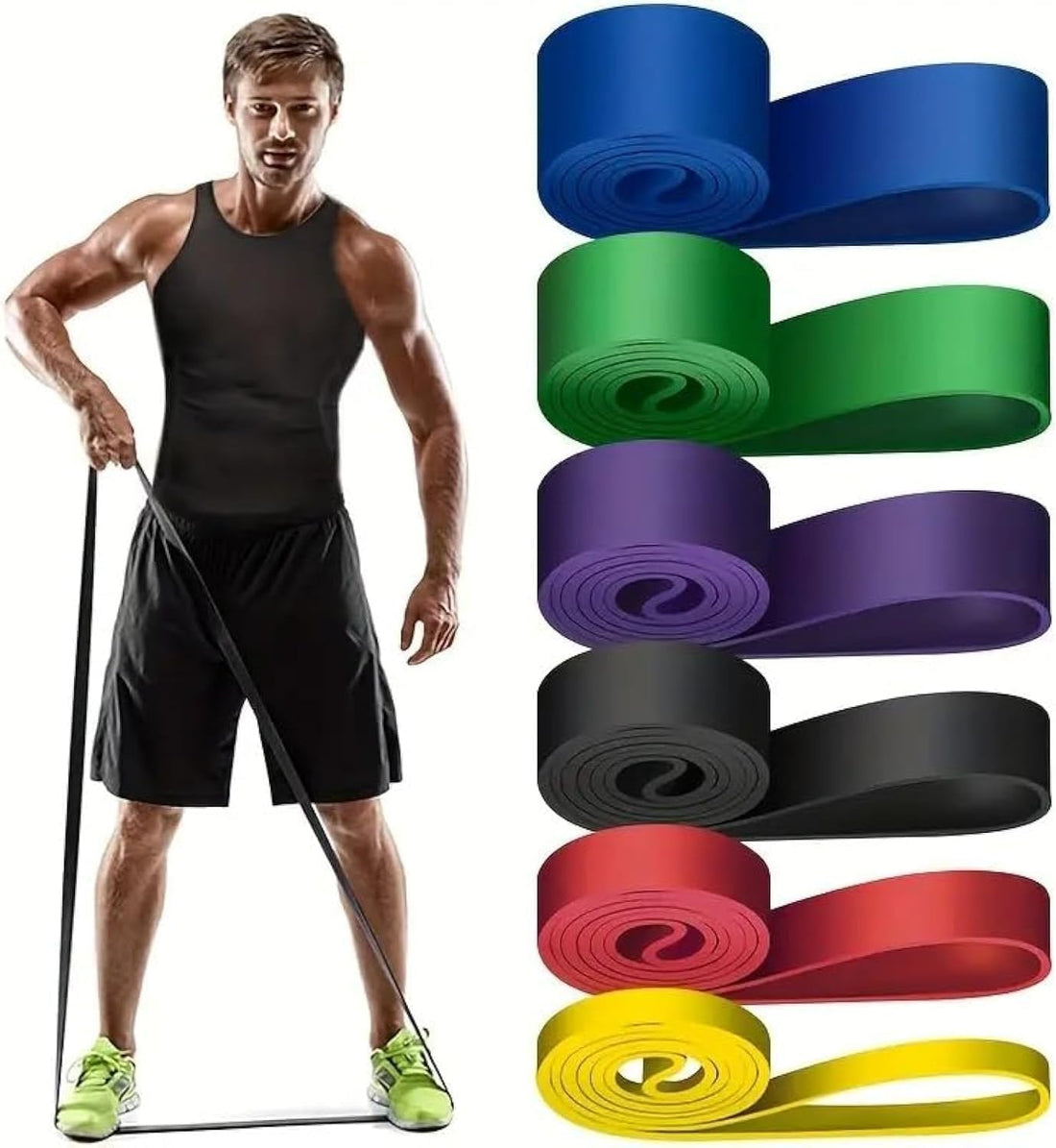 SportQ Ultimate Power Premium Latex Resistance Band for Warm-Ups, Muscle Stretching, Strength Building Gym and Training for Men & Women