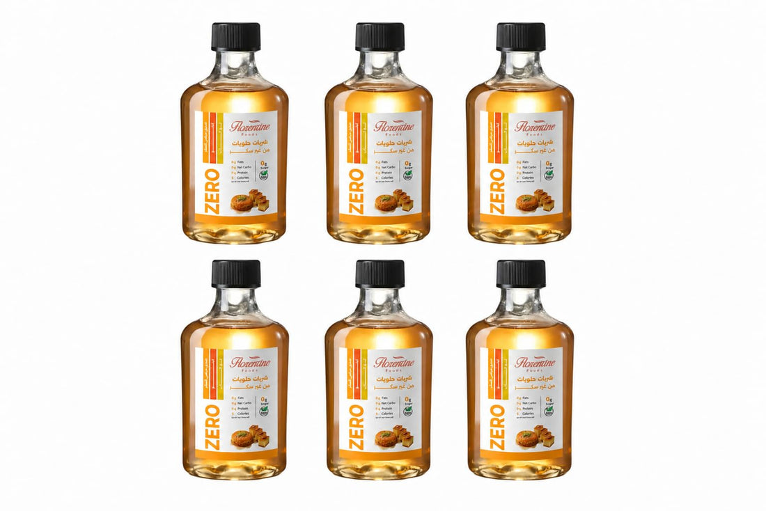 Florentine Foods Zero Sugar Dessert Syrup, 250g, Sweetened with Monk Fruit, Allulose and Stevia, Zero Net Carbs, Keto and Diabetic Friendly (6 Pottles)