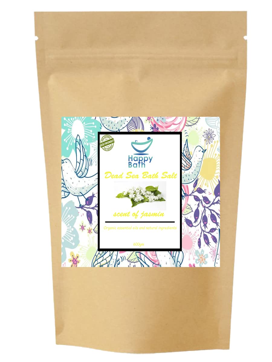100% Natural Dead Sea Salts for Soaking, Relaxation, and Detoxification of Skin, 600 gm, scent of Jasmine
