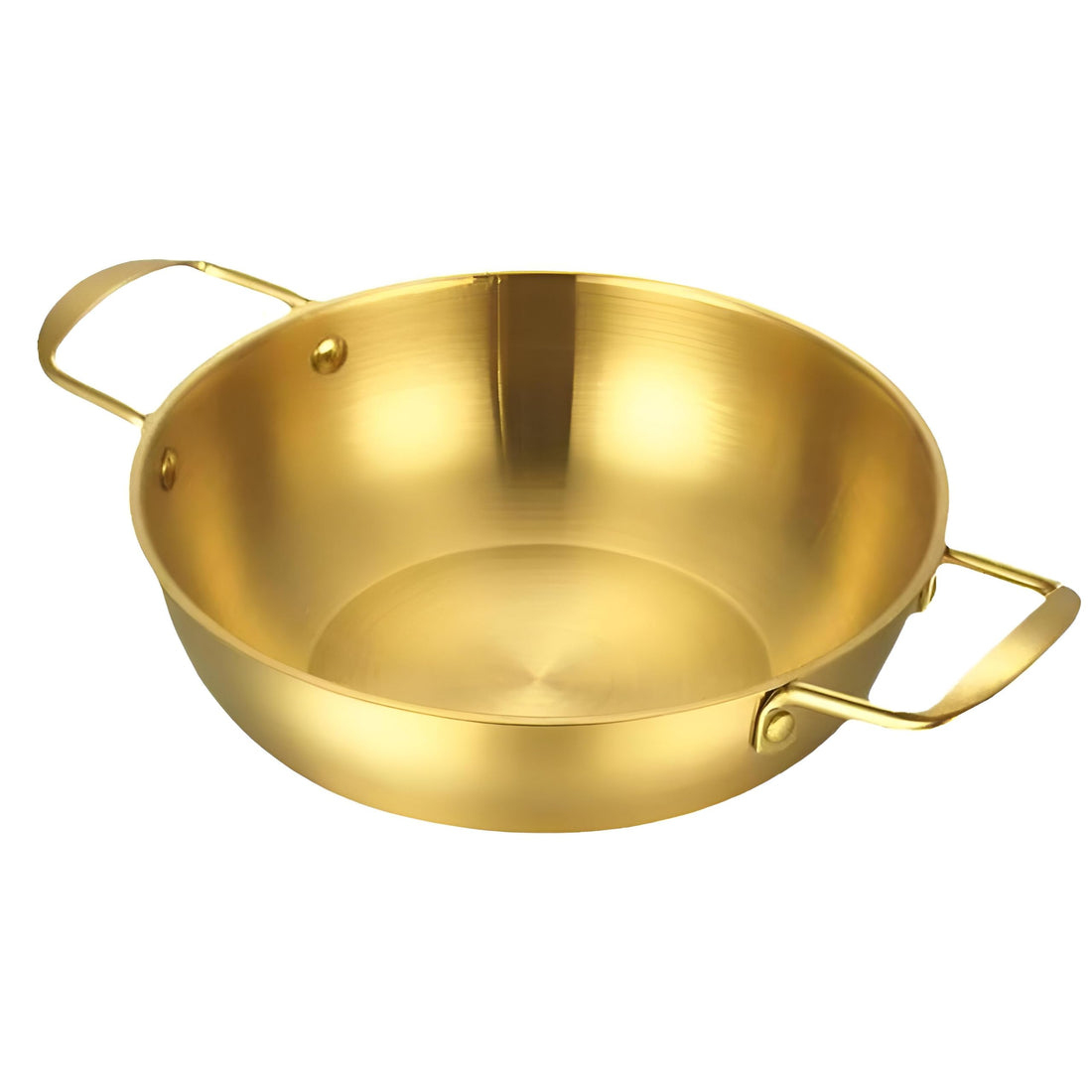 Frying Pan - Gold stainless steel design with two ergonomic handles for complete stability, rust-resistant and heat-resistant, perfect for daily frying and cooking! (مقاس 20 سم)