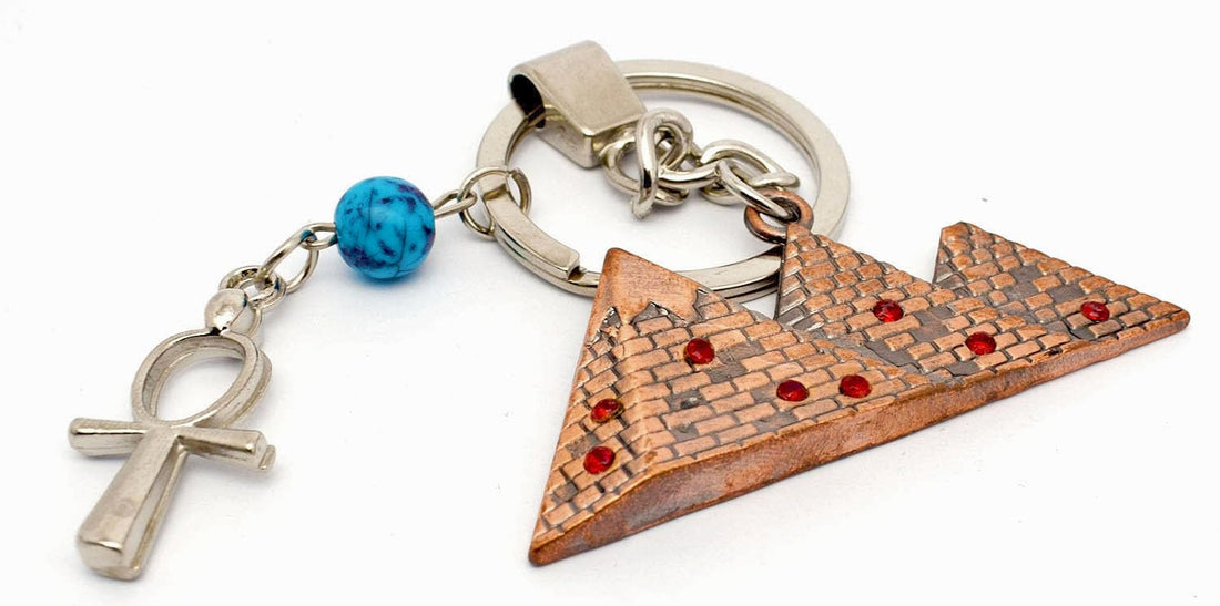 immatgar pharaonic 3 Pyramids keychain keyring ancient Egyptian souvenirs gifts for men and women from egypt
