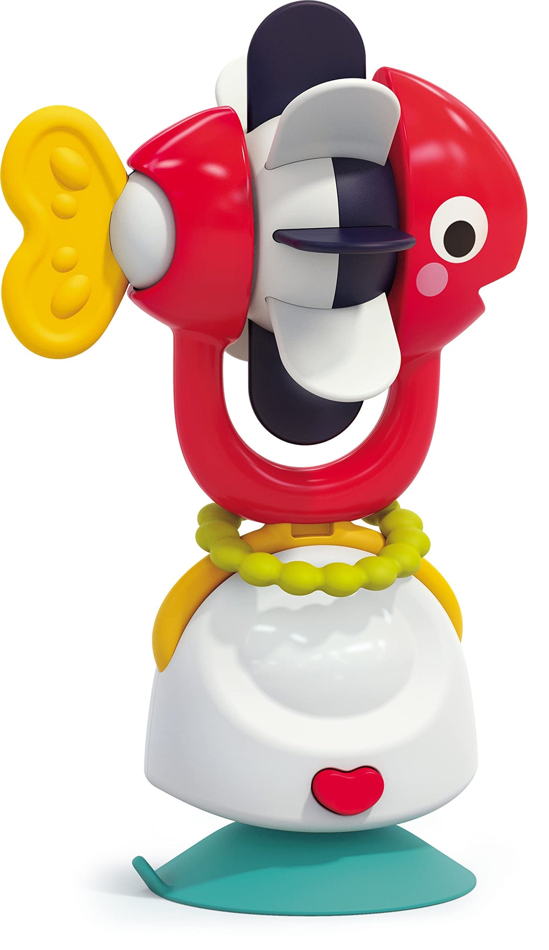 Hola 2in1 Highchair Toys & Baby Rattle Toys Fish, Mealtime Toys, Teething Relief, Fine Motor Skills, Bright Colors, Sensory Toys, Baby Toys, Teether, Baby Rattle, Animal Rattle, Suction Toys 6M+