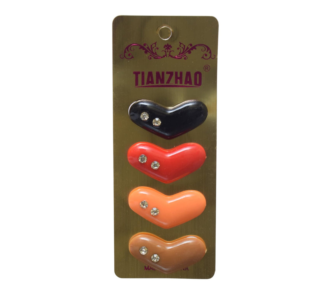 Daphne 4-Piece Heart Girls Hijab Pin - Multicolor
