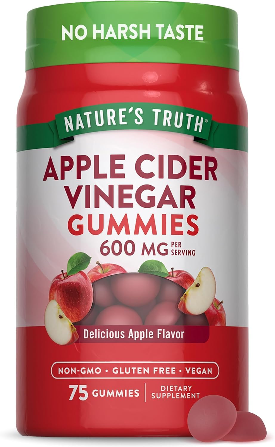 Apple Cider Vinegar 600mg – Natural Wellness Support – 75 Gummies