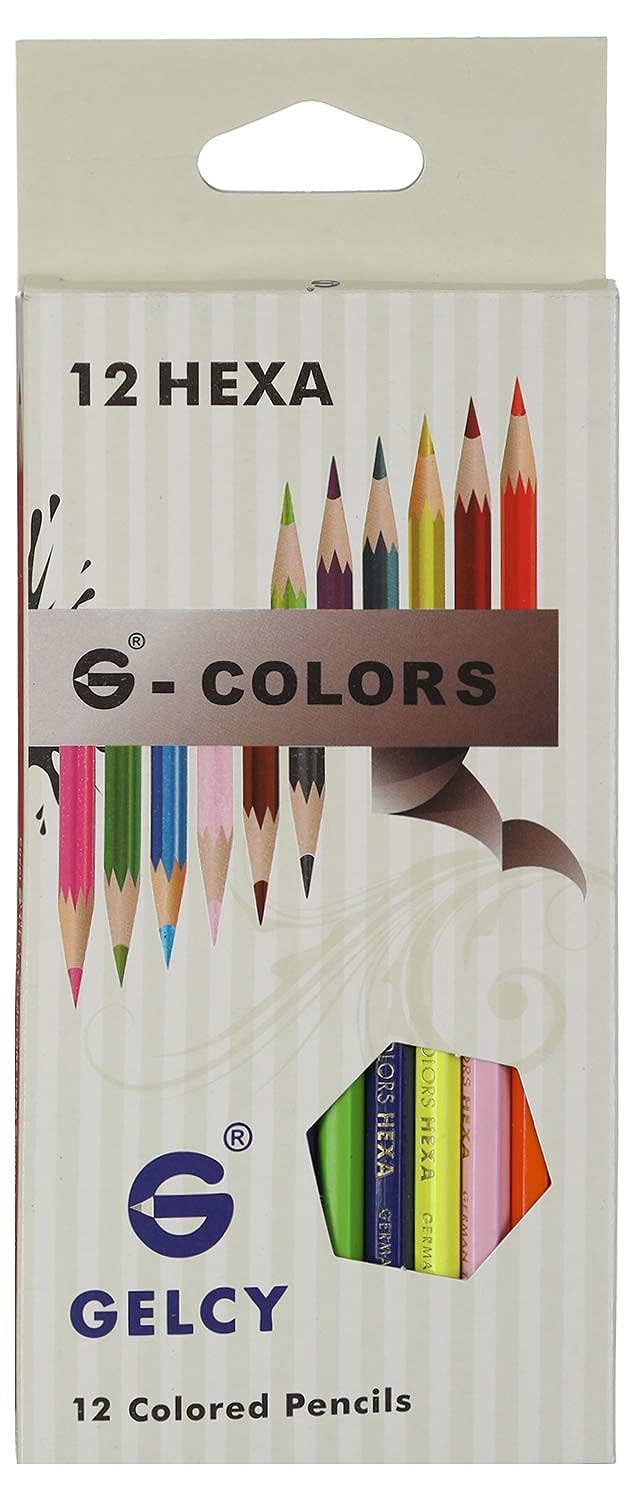 Gelcy Hexa Colored Pencils, Set Of 12