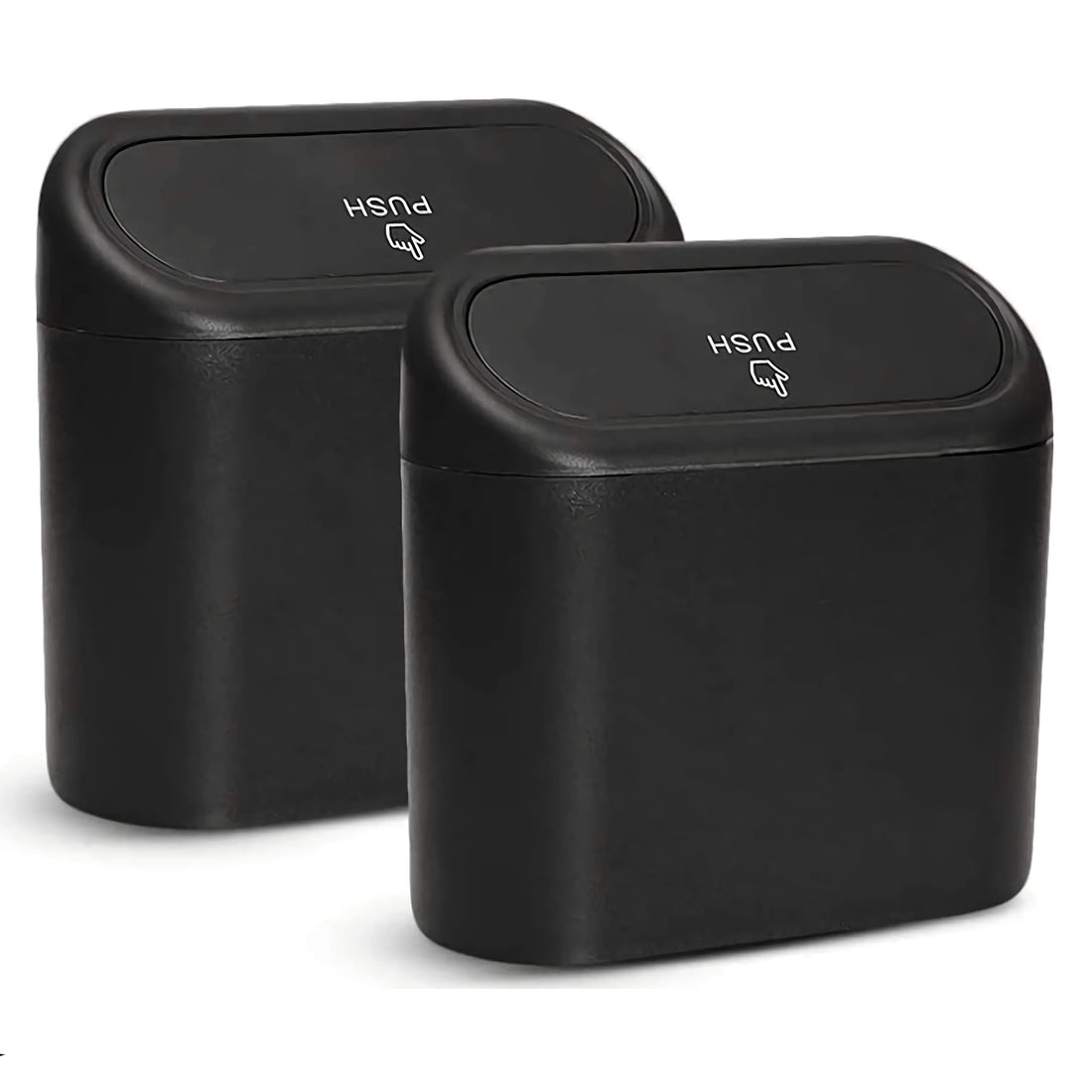 Small Car Trash Can, Portable Storage Box for Car, 2 Pieces of Waterproof Trash Can for Car with Lid, Hanging Storage Box for Office