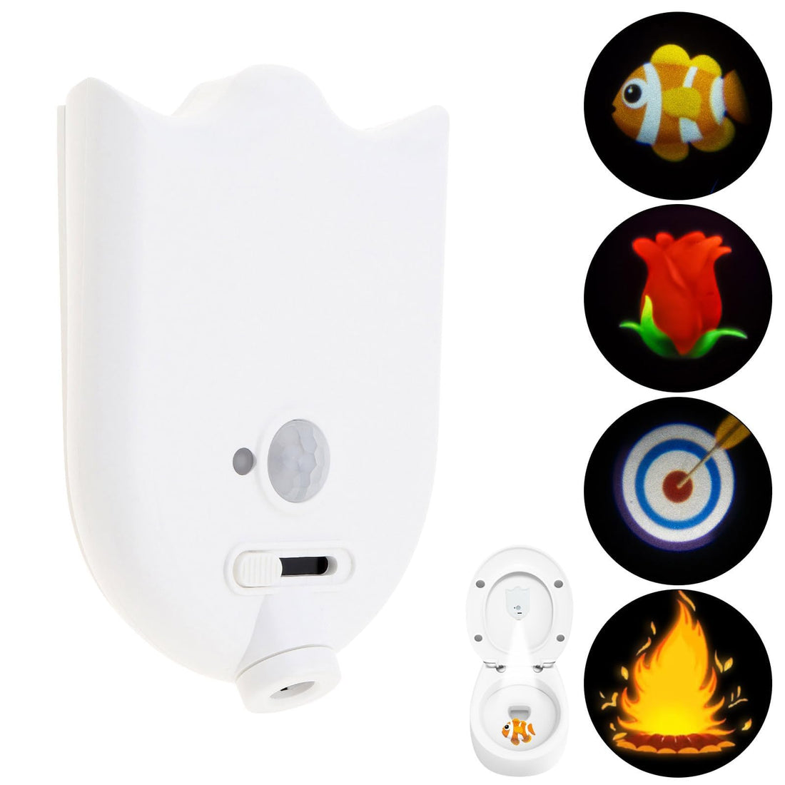 Toilet Light, Motion Activated LED Night Light for Toilet Bowl, Rechargeable Color Changing LED Light, Easy to Install and Fun, Novelty Light for Bathroom Fun Gifts Bathroom Accessory