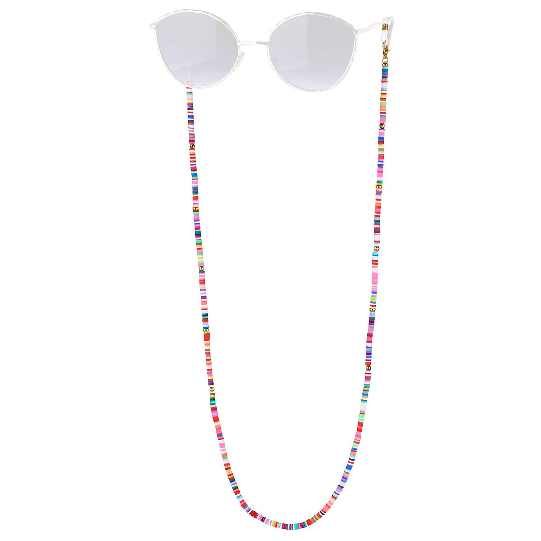 KANYEE Simple HEISHI Beads Eyeglass Chains Golden Beads Sunglasses Lanyard Handy Eyeglass Mask Holder Chains-15J, 15j, 66-68cm