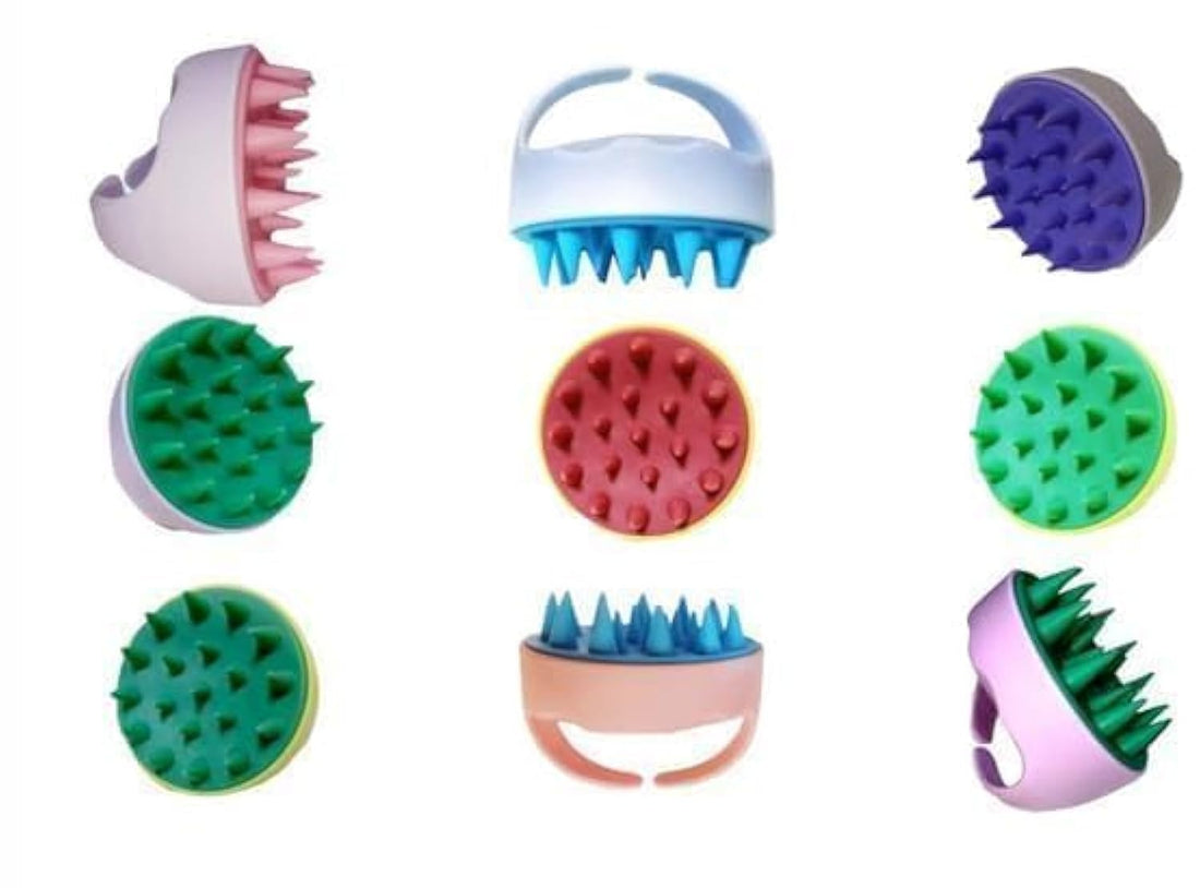 Scalp Massager, Shampoo Brush, Head Massage Brush with Soft Silicone Bristles, Hair Scrub Brush for Wet and Dry Hair, Exfoliating Scalp Brush Reduce Dandruff and Massage Scalp and Promote Hair Growth
