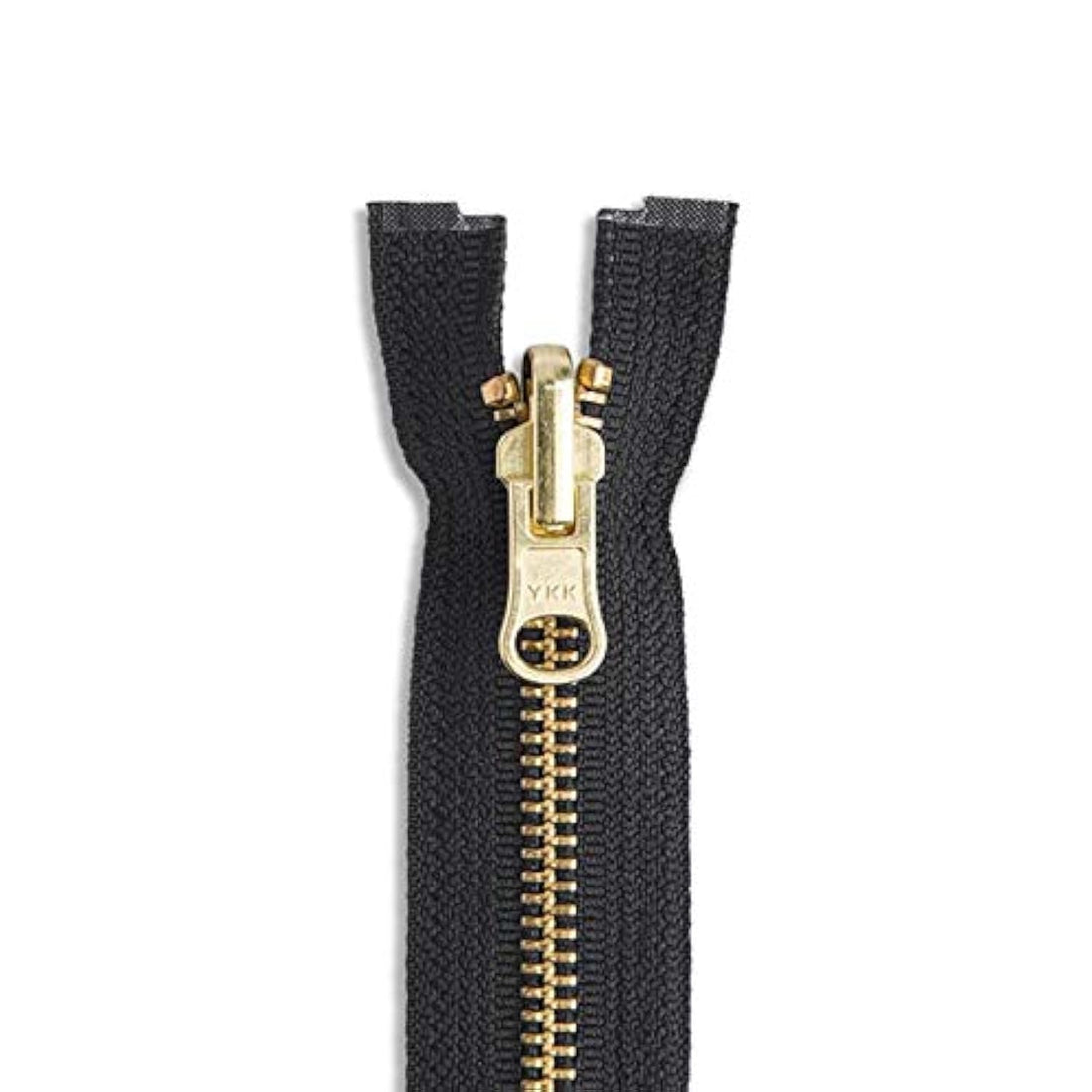 Lakesstory 20" Brass Reversible Jacket Zipper 20 inch Black Zip for Sewing Craft