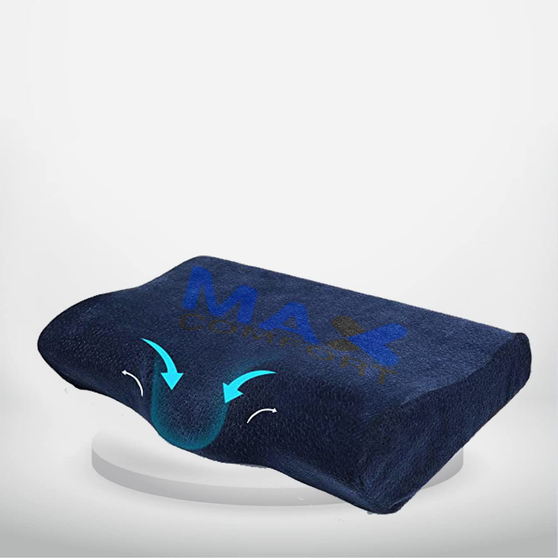 Max Comfort Memory Foam Medical Bed Pillow Cervical Pillow Orthopedic Support for Better Sleep Indoor Bedroom Blue by Max Comfort Memory Foam (Royal Blue)