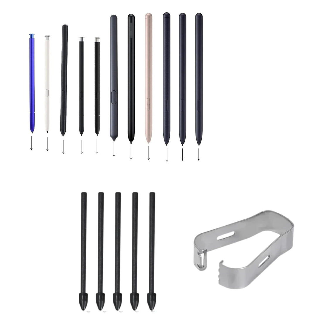 Tips Change For SPen Touch Stylus Nibs Compatible with Samsung Note 10, Note 10 +, All Note 20, Tab S6, S6 Lite, S7, S7+, ALL S8, S21 Ultra, S22, S23, S24 Ultra & Others. 5 Pack Tips Black + Tweezers