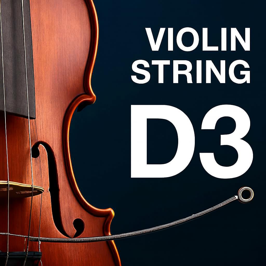 Single Violin String Violin Single String Fiddle Chord Steel Wire Replacement Accessory Repair Spare Part for 4/4 3/4 1/2 1/4 Violin Sizes (D3:3rd)