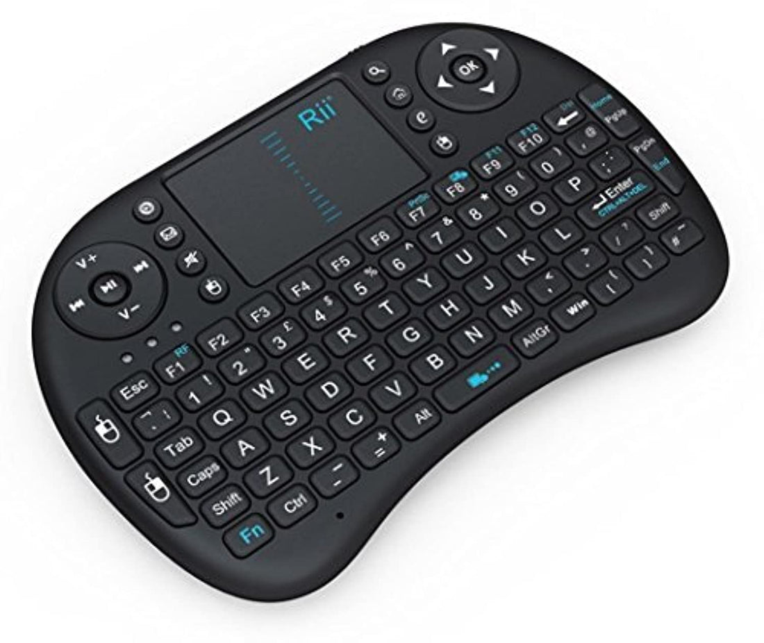 Rii i8 Mini 2.4GHz Wireless Touchpad Keyboard with Mouse for PC, PAD, XBox 360, PS3, Google Android TV Box, HTPC, IPTV (2.4G Black)